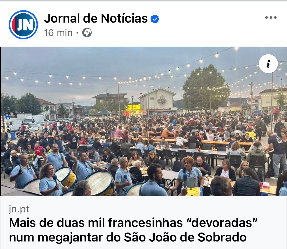 Duas mil francesinhas servidas pela Comissão de Festas SJS 2025